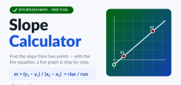Slope Calculator (Free Step-by-Step Tool)