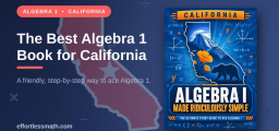 The Best Algebra 1 Book for California Students