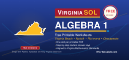 Virginia SOL Algebra 1 Free Worksheets: Printable SOL-Aligned Algebra 1 Practice, No Signup Needed