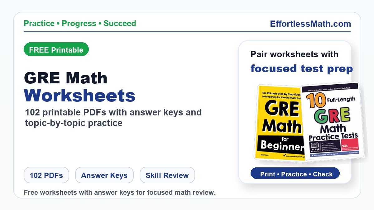 GRE Math Worksheets: FREE & Printable – Your Ultimate Preparation Tool ...