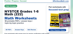 NYSTCE Grades 1-6 Math (222) Worksheets: FREE & Printable