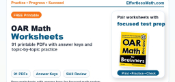 OAR Math Worksheets: FREE & Printable