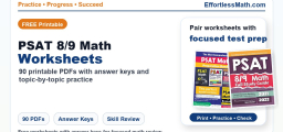 PSAT 8/9 Math Worksheets: FREE & Printable