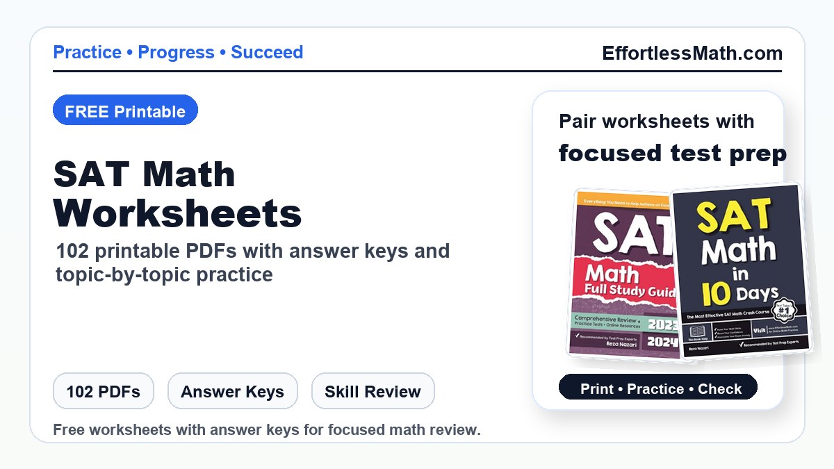 The Best SAT Math Worksheets: FREE & Printable | Effortless Math