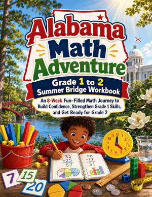 Alabama Summer Bridge Grade 1 to 2 Math: 8 Weeks of Daily Practice
