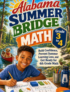 Alabama Summer Bridge Grade 3 to 4 Math: 8 Weeks of Daily Practice