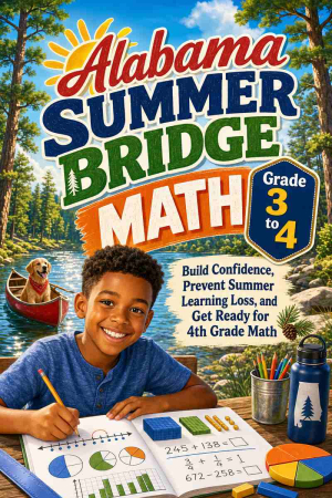 Alabama Summer Bridge Grade 3 to 4 Math: 8 Weeks of Daily Practice