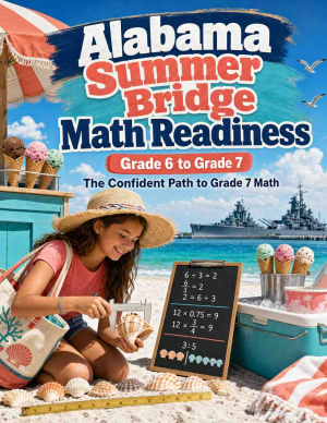 Alabama Summer Bridge Grade 6 to 7 Math: 8 Weeks of Daily Practice