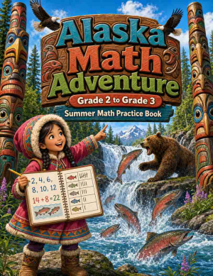 Alaska Grade 2 to 3 Summer Math Practice Book: 8 Weeks of Daily Practice
