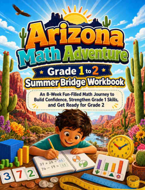 Arizona Summer Bridge Grade 1 to 2 Math: 8 Weeks of Daily Practice