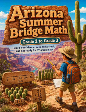 Arizona Summer Bridge Grade 2 to 3 Math: 8 Weeks of Daily Practice