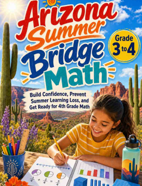 Arizona Summer Bridge Grade 3 to 4 Math: 8 Weeks of Daily Practice