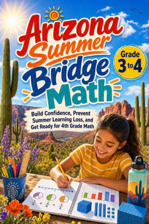 Arizona Summer Bridge Grade 3 to 4 Math: 8 Weeks of Daily Practice