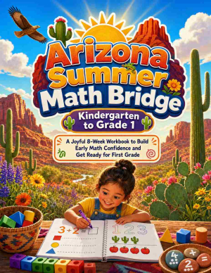 Arizona Summer Bridge K to Grade 1 Math: 8 Weeks of Daily Practice