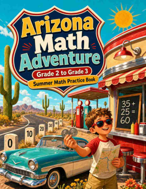 Arizona Grade 2 to 3 Summer Math Practice Book: 8 Weeks of Daily Practice