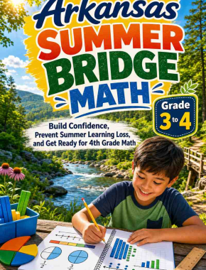 Arkansas Summer Bridge Grade 3 to 4 Math: 8 Weeks of Daily Practice