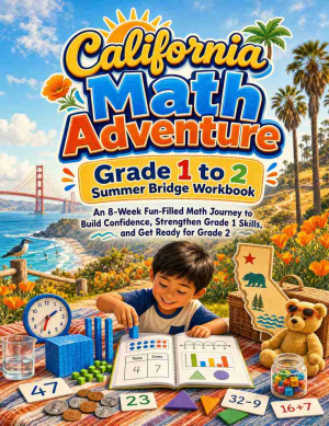 California Summer Bridge Grade 1 to 2 Math: 8 Weeks of Daily Practice