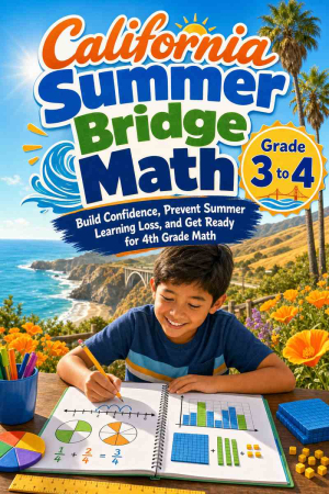 California Summer Bridge Grade 3 to 4 Math: 8 Weeks of Daily Practice
