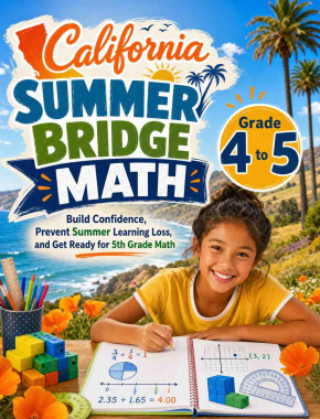 California Summer Bridge Grade 4 to 5 Math: 8 Weeks of Daily Practice