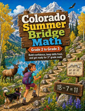 Colorado Summer Bridge Grade 2 to 3 Math: 8 Weeks of Daily Practice