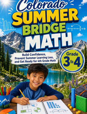 Colorado Summer Bridge Grade 3 to 4 Math: 8 Weeks of Daily Practice