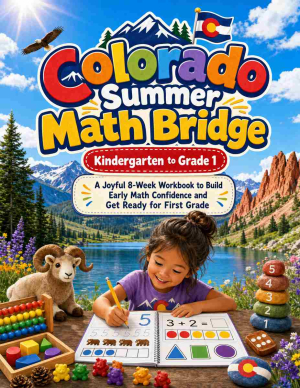Colorado Summer Bridge K to Grade 1 Math: 8 Weeks of Daily Practice