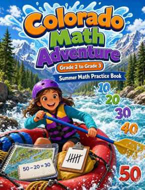 Colorado Grade 2 to 3 Summer Math Practice Book: 8 Weeks of Daily Practice Cover