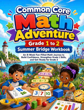 Common Core Summer Bridge Grade 1 to 2 Math: 8 Weeks of Daily Practice