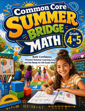 Common Core Summer Bridge Grade 4 to 5 Math: 8 Weeks of Daily Practice