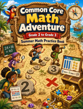 Common Core Grade 2 to 3 Summer Math Practice Book: 8 Weeks of Daily Practice Cover