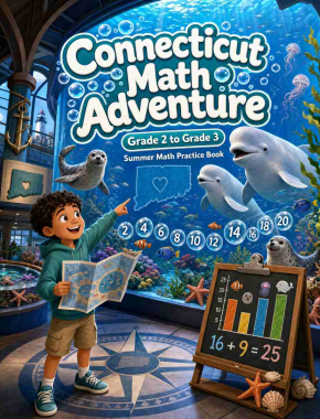 Connecticut Grade 2 to 3 Summer Math Practice Book: 8 Weeks of Daily Practice Cover