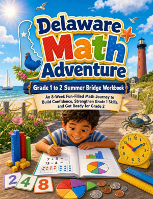 Delaware Summer Bridge Grade 1 to 2 Math: 8 Weeks of Daily Practice