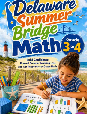 Delaware Summer Bridge Grade 3 to 4 Math: 8 Weeks of Daily Practice