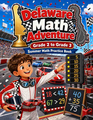 Delaware Grade 2 to 3 Summer Math Practice Book: 8 Weeks of Daily Practice