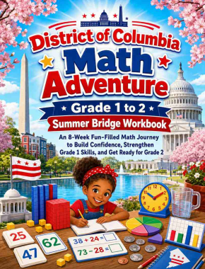 District of Columbia Summer Bridge Grade 1 to 2 Math: 8 Weeks of Daily Practice