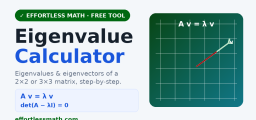 Eigenvalue and Eigenvector Calculator (2×2 and 3×3)