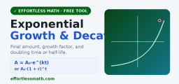 Exponential Growth & Decay Calculator (Free)
