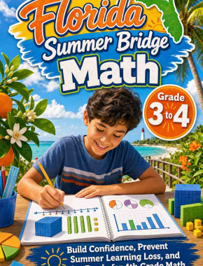 Florida Summer Bridge Grade 3 to 4 Math: 8 Weeks of Daily Practice