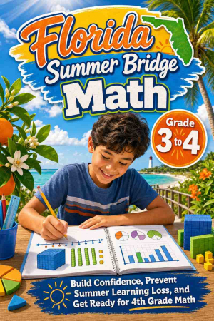 Florida Summer Bridge Grade 3 to 4 Math: 8 Weeks of Daily Practice