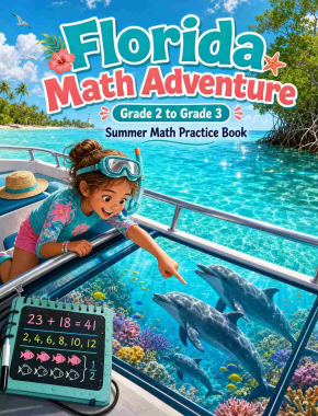 Florida Grade 2 to 3 Summer Math Practice Book: 8 Weeks of Daily Practice Cover