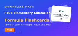 FTCE Elementary Education K-6 Math Flashcards