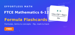 FTCE Mathematics 6-12 Flashcards