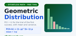 Geometric Distribution Calculator (Free, Step-by-Step)