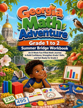 Georgia Summer Bridge Grade 1 to 2 Math: 8 Weeks of Daily Practice