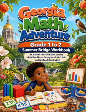Georgia Summer Bridge Grade 1 to 2 Math: 8 Weeks of Daily Practice