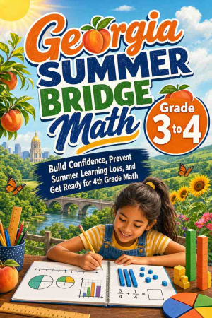 Georgia Summer Bridge Grade 3 to 4 Math: 8 Weeks of Daily Practice