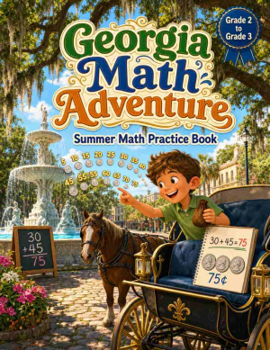 Georgia Grade 2 to 3 Summer Math Practice Book: 8 Weeks of Daily Practice