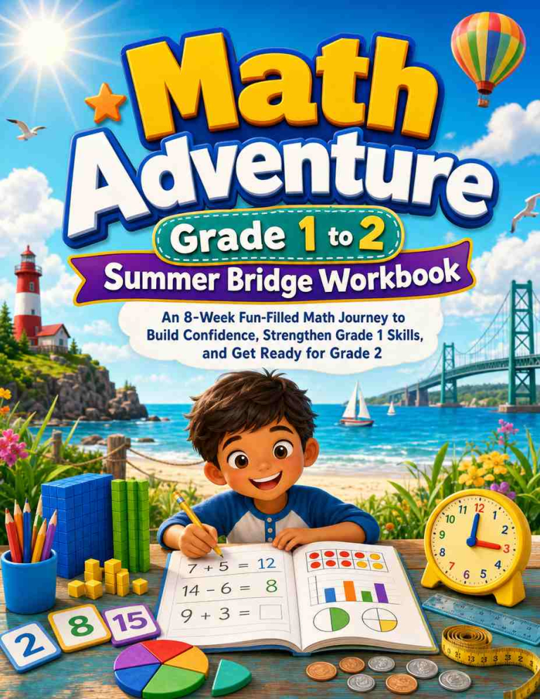 Grade 1 to Grade 2 Summer Bridge Math: 8 Weeks of Daily Practice cover