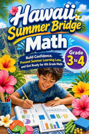 Hawaii Summer Bridge Grade 3 to 4 Math: 8 Weeks of Daily Practice