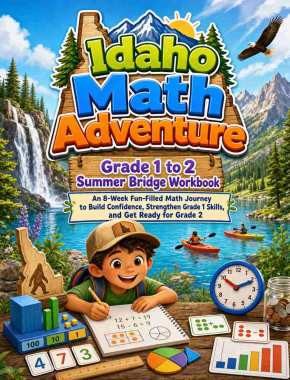Idaho Summer Bridge Grade 1 to 2 Math: 8 Weeks of Daily Practice